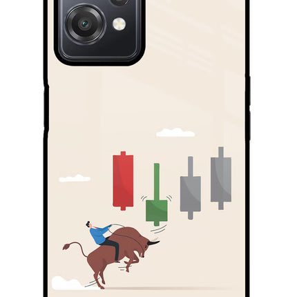 Bull Trading Momentum OnePlus Nord CE 2 Lite 5G Glass Case Back Cover by Casekaro