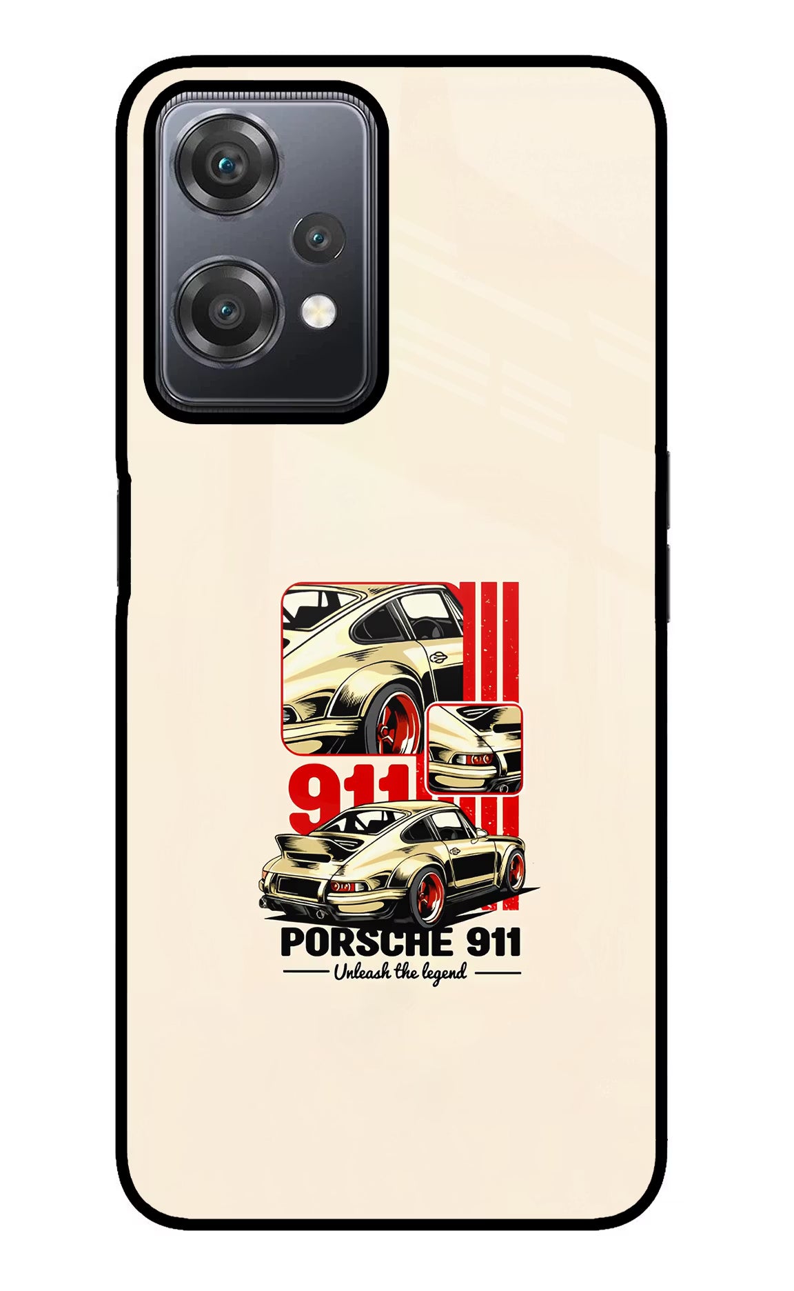Classic Porsche 911 OnePlus Nord CE 2 Lite 5G Glass Case Back Cover by Casekaro