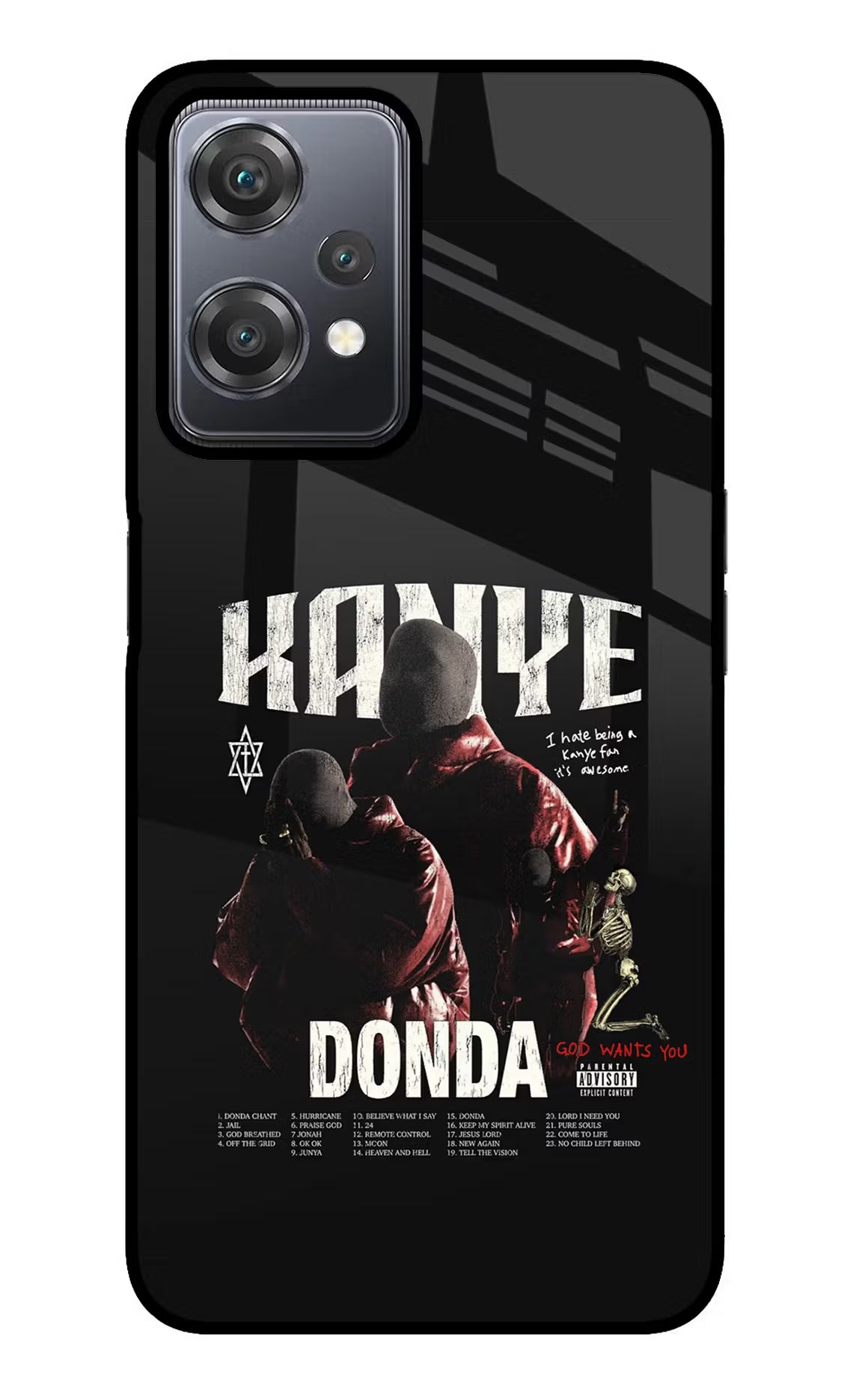 Donda Kanye West OnePlus Nord CE 2 Lite 5G Glass Case Back Cover by Casekaro