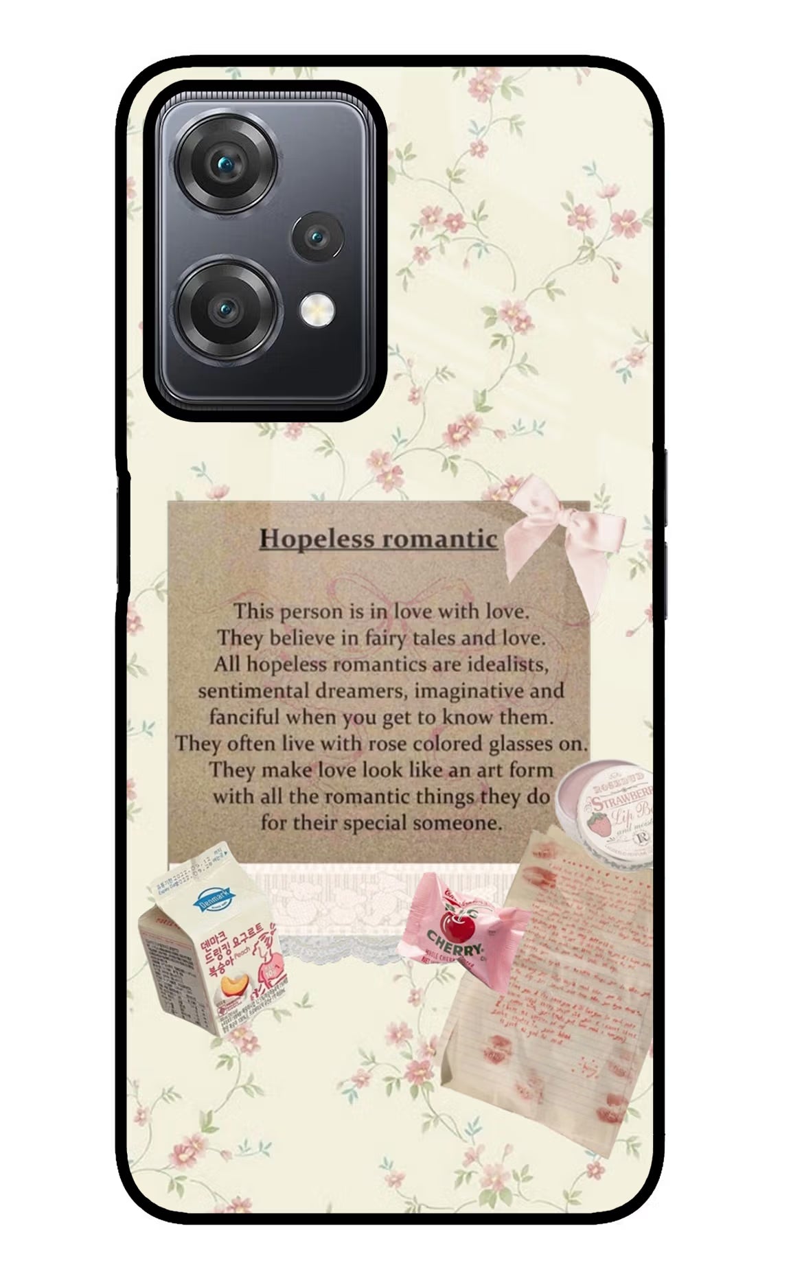 Hopeless Romantic OnePlus Nord CE 2 Lite 5G Glass Case Back Cover by Casekaro