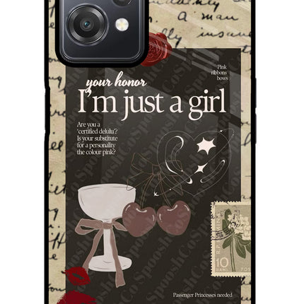 I am just a girl OnePlus Nord CE 2 Lite 5G Glass Case