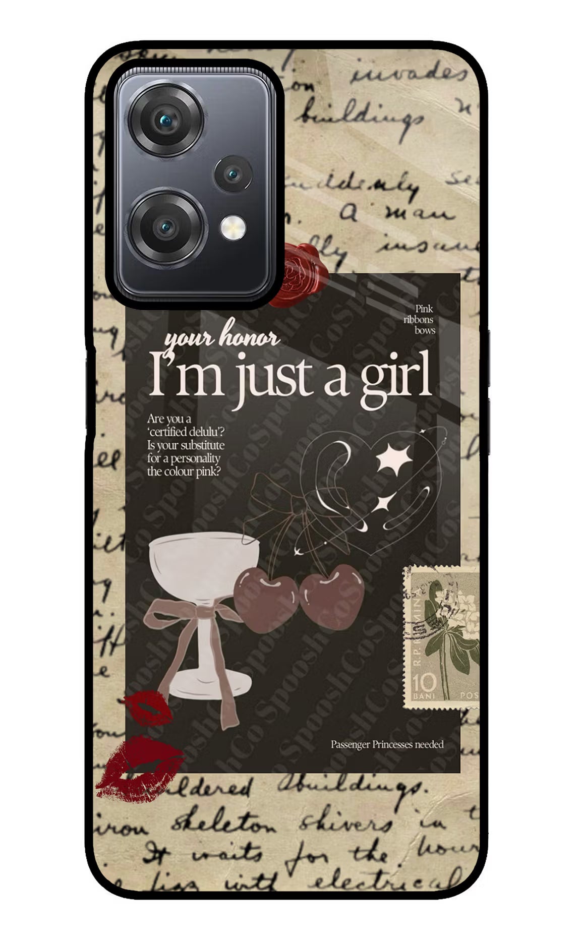 I am just a girl OnePlus Nord CE 2 Lite 5G Glass Case Back Cover by Casekaro