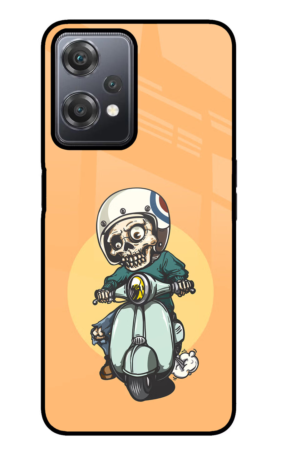 Undead Biker OnePlus Nord CE 2 Lite 5G Back Cover, Glass case