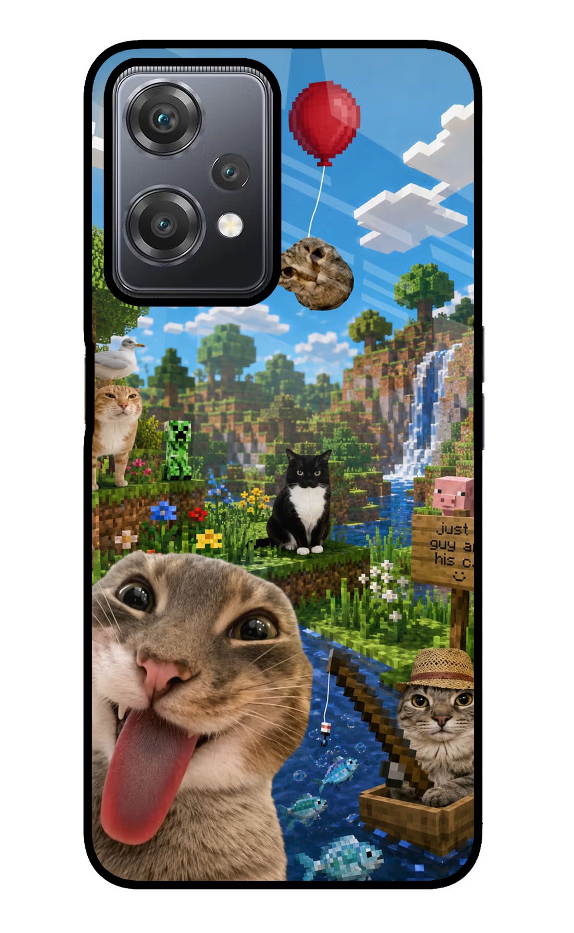 Minecraft Cat Chaos OnePlus Nord CE 2 Lite 5G Glass Case