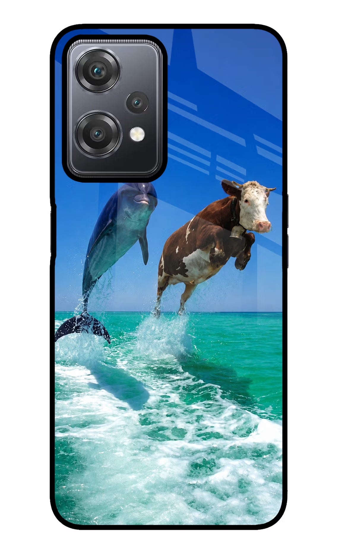 Dolphin vs Cow OnePlus Nord CE 2 Lite 5G Glass Case