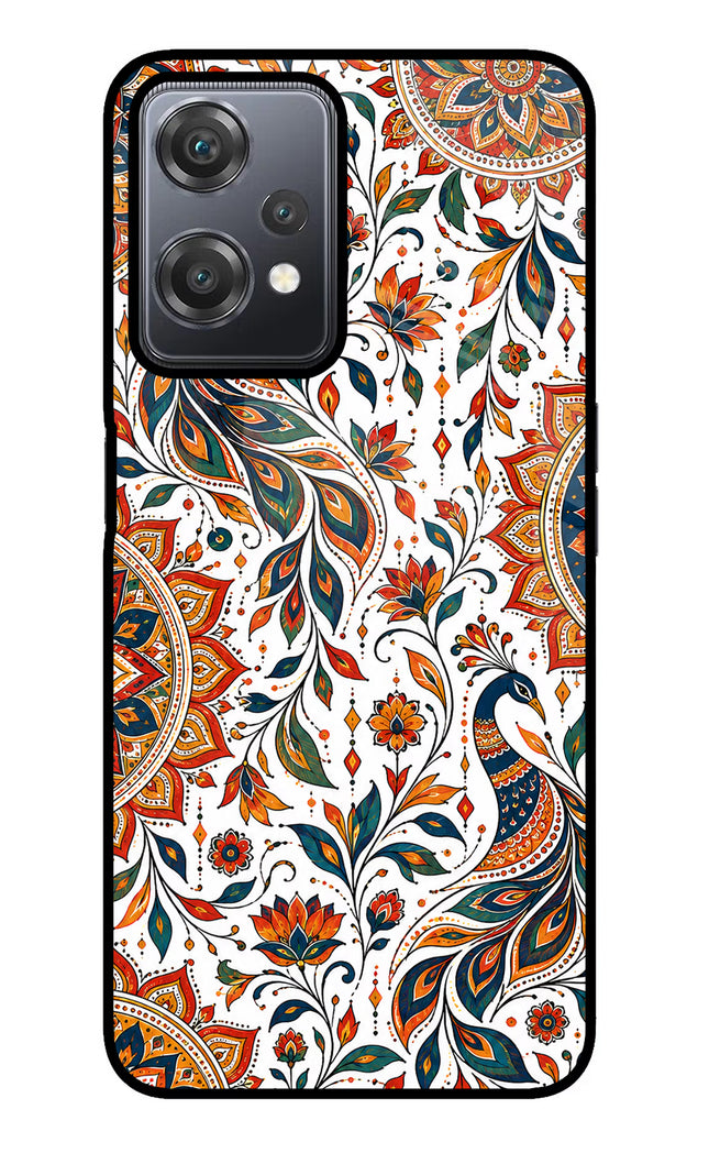 White Mayura OnePlus Nord CE 2 Lite 5G Glass Case