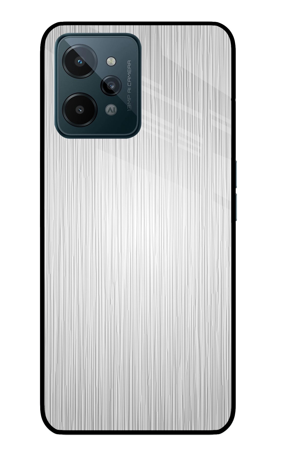 Wooden Grey Texture Realme C31 Glass Case