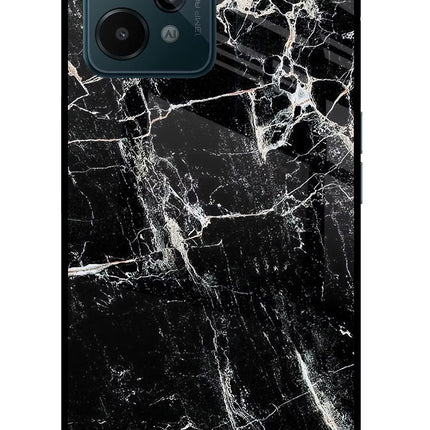 Black Marble Texture Realme C31 Glass Case