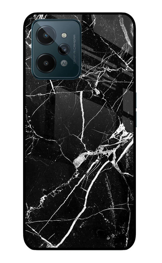 Black Marble Pattern Realme C31 Glass Case