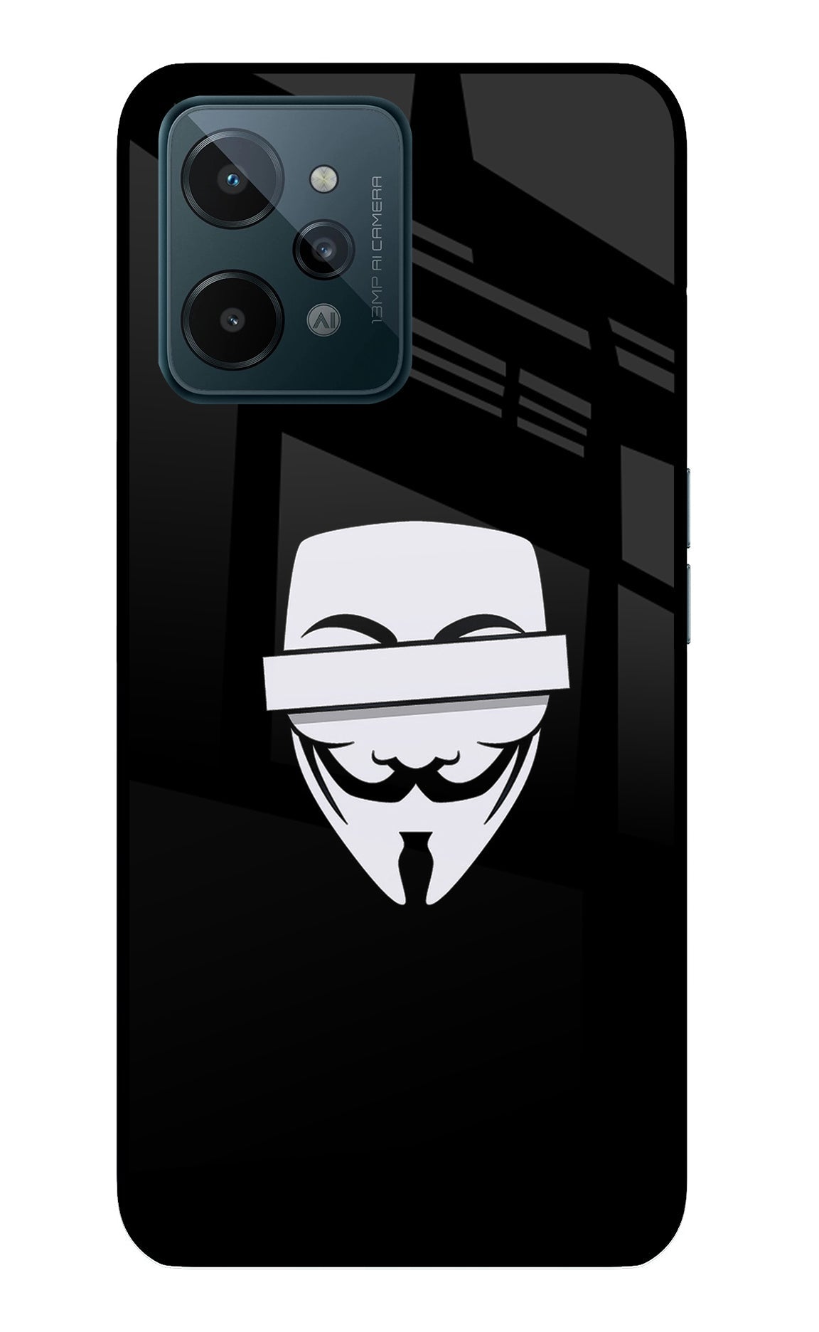 Anonymous Face Realme C31 Glass Case