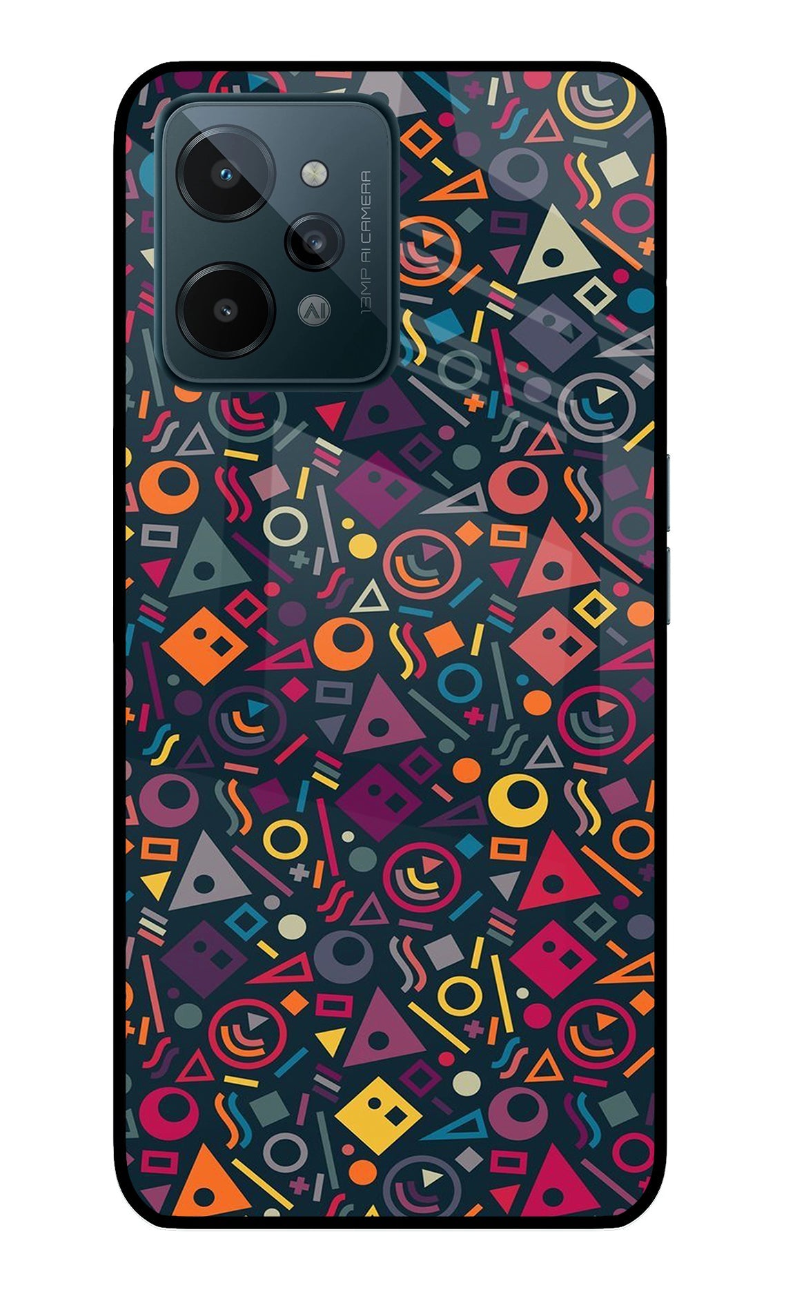 Geometric Abstract Realme C31 Glass Case