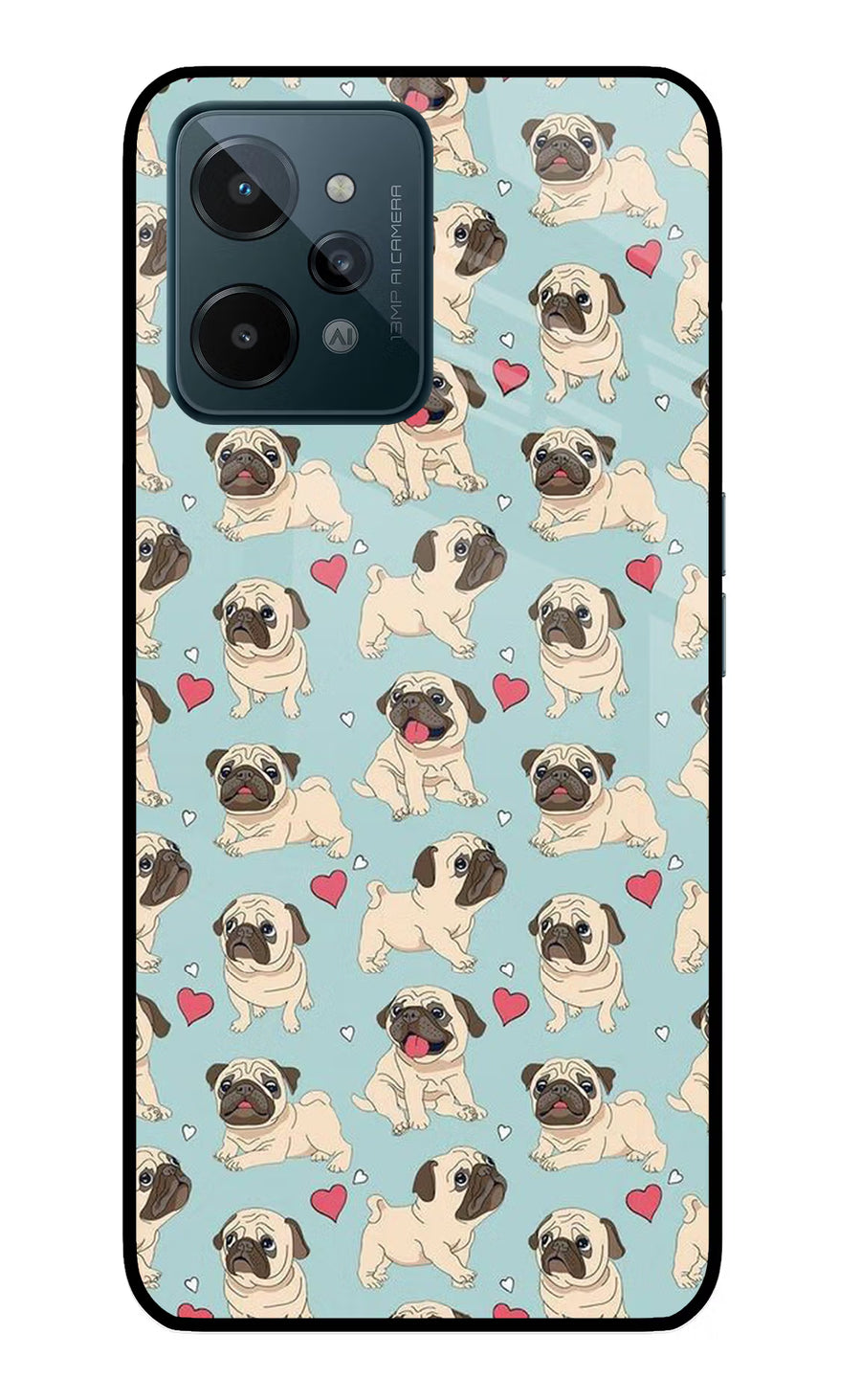 Pug Dog Realme C31 Back Cover, Glass case