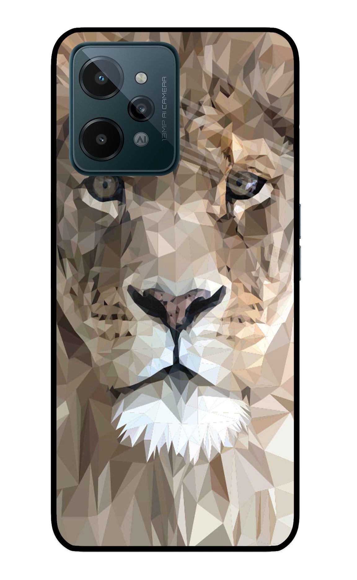 Lion Art Realme C31 Glass Case