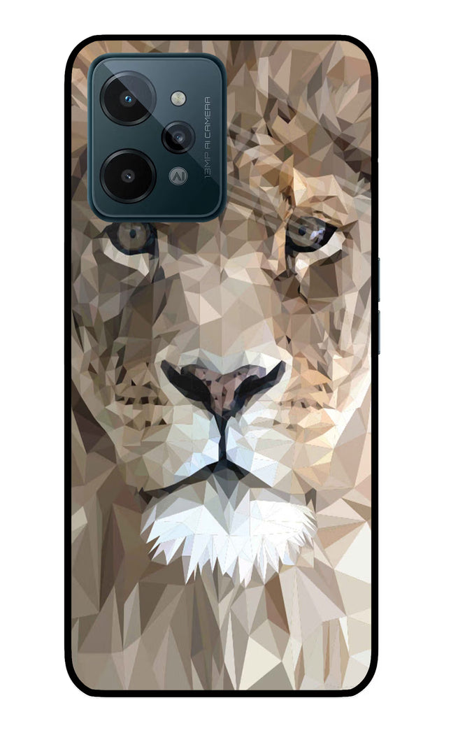 Lion Art Realme C31 Glass Case Back Cover by Casekaro