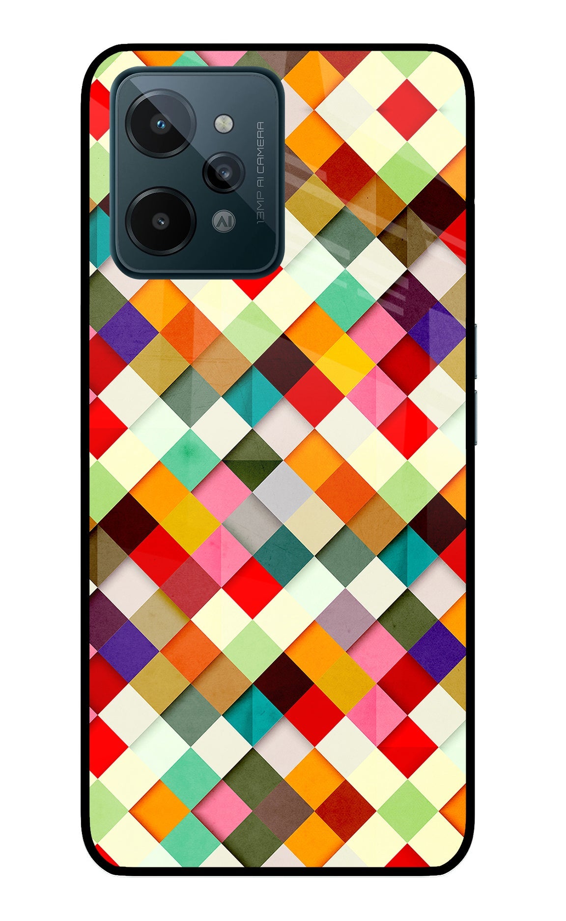 Geometric Abstract Colorful Realme C31 Back Cover