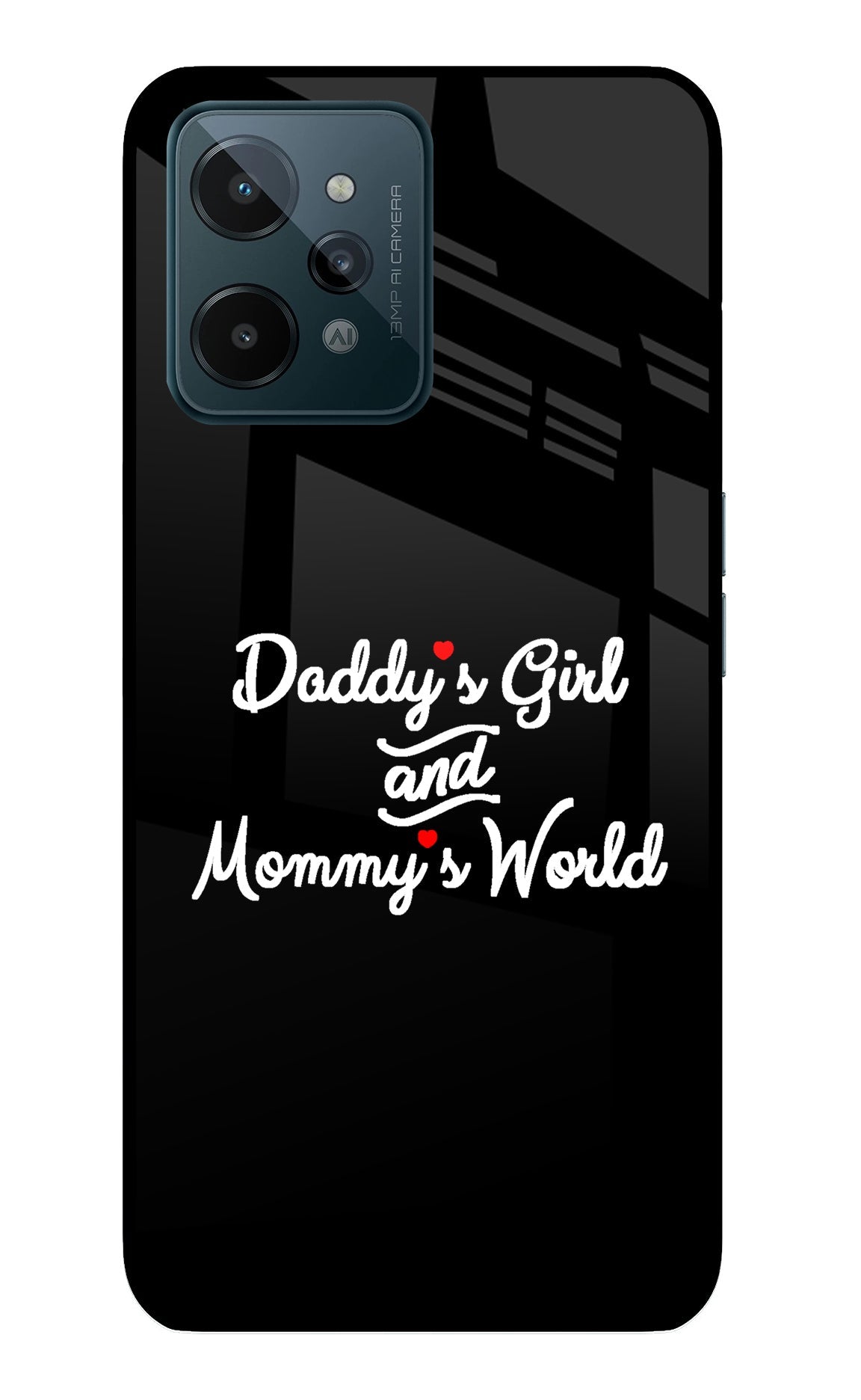 Daddy's Girl and Mommy's World Realme C31 Glass Case