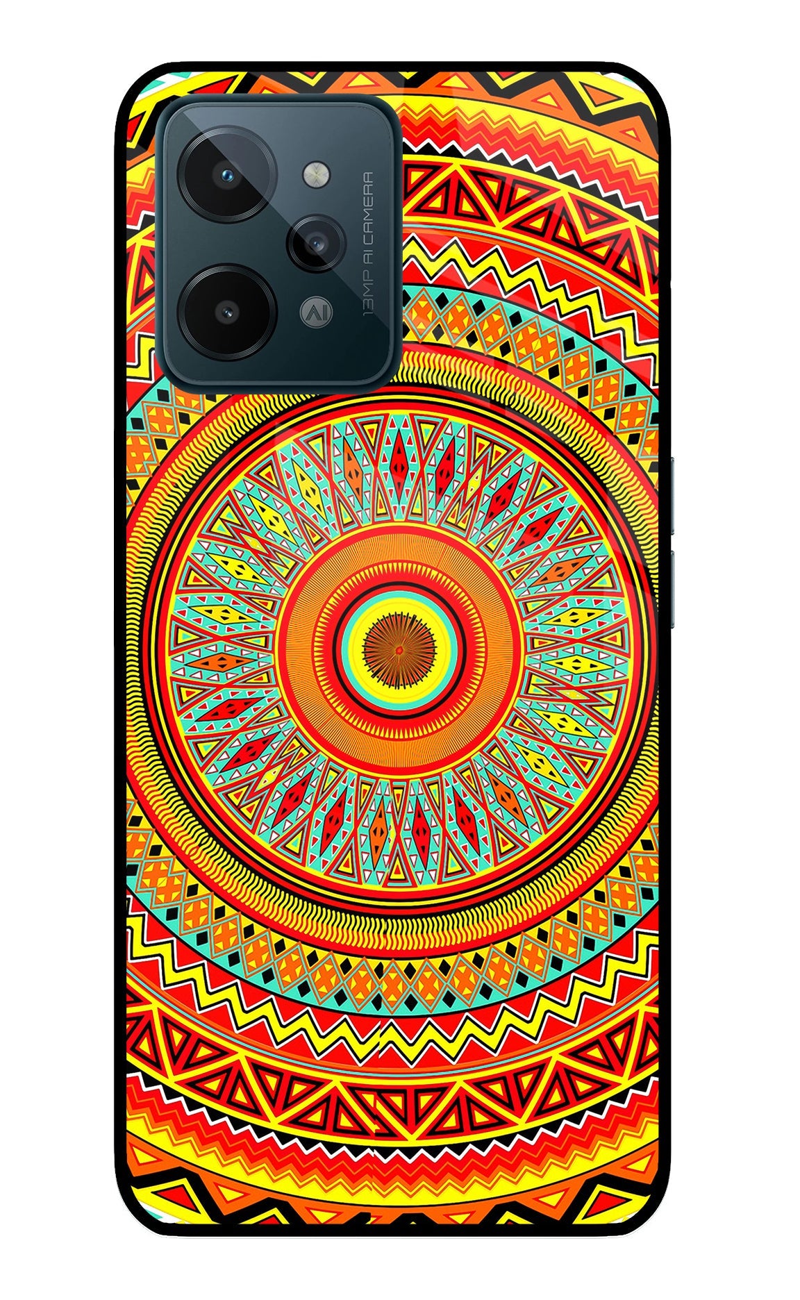 Mandala Pattern Realme C31 Glass Case