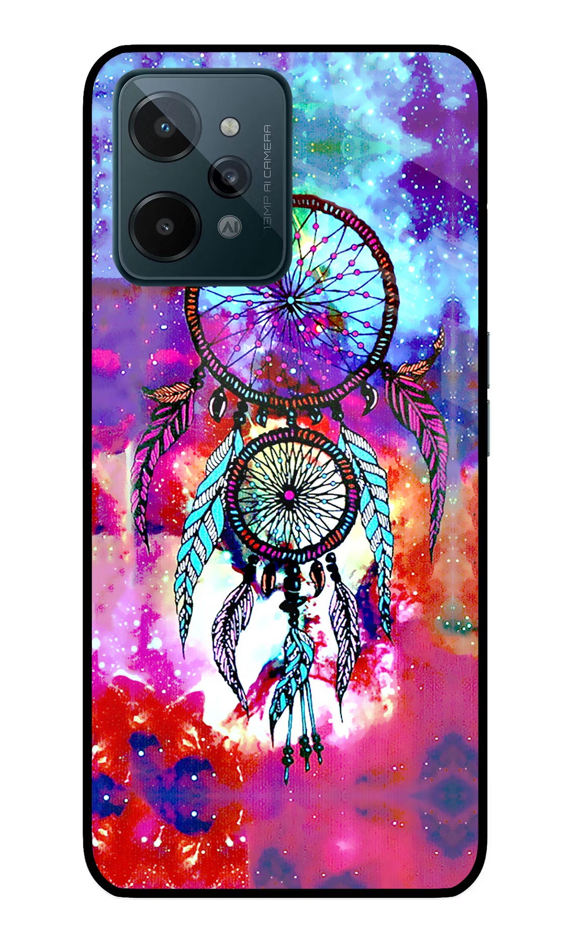 Dream Catcher Abstract Realme C31 Glass Case Back Cover by Casekaro