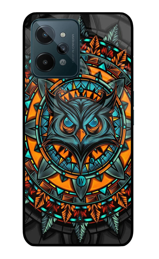 Angry Owl Art Realme C31 Glass Case