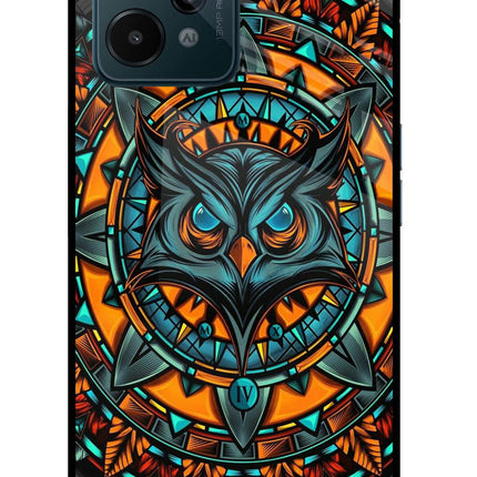 Angry Owl Art Realme C31 Glass Case Back Cover by Casekaro