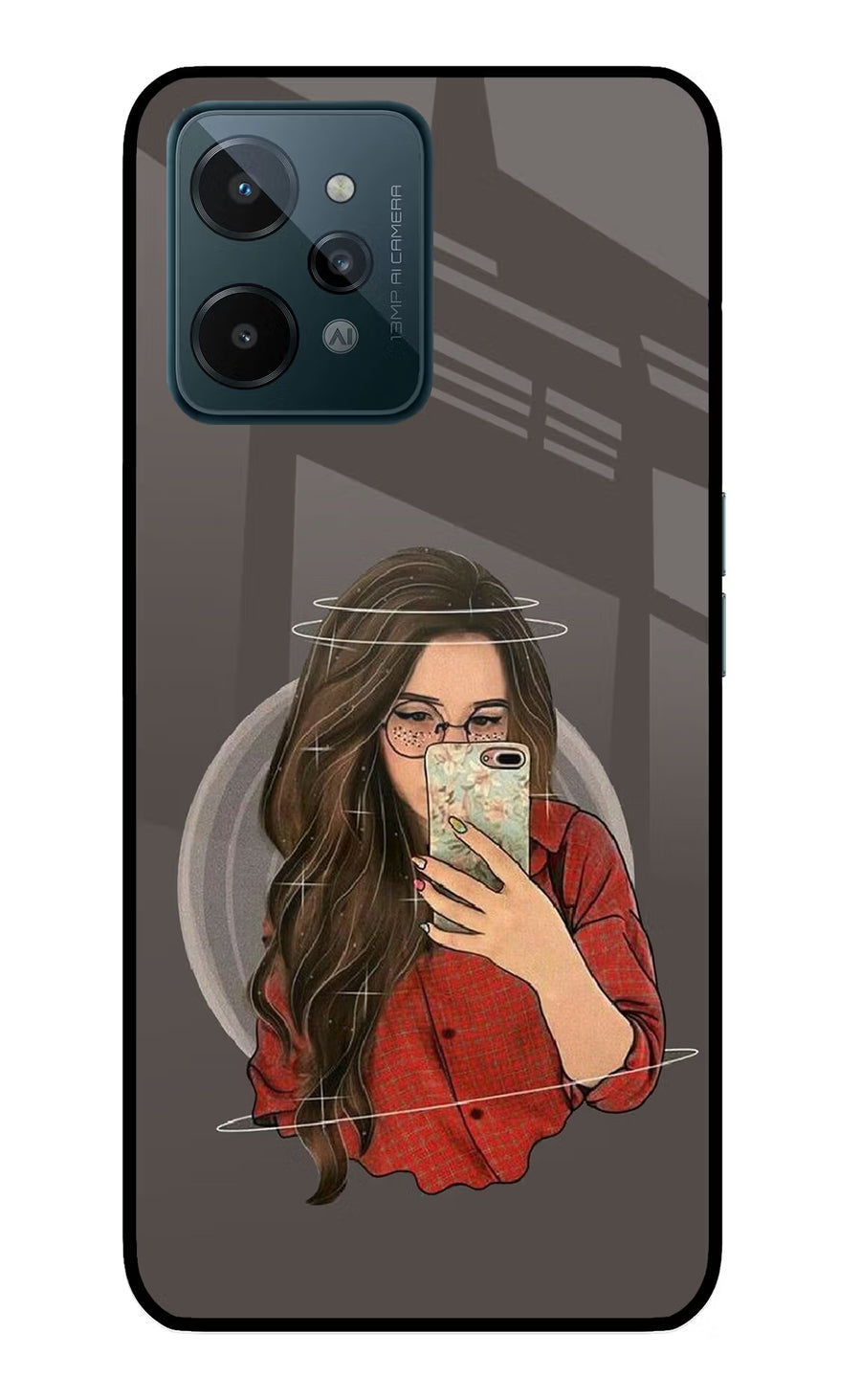 Selfie Queen Realme C31 Back Cover, Glass case