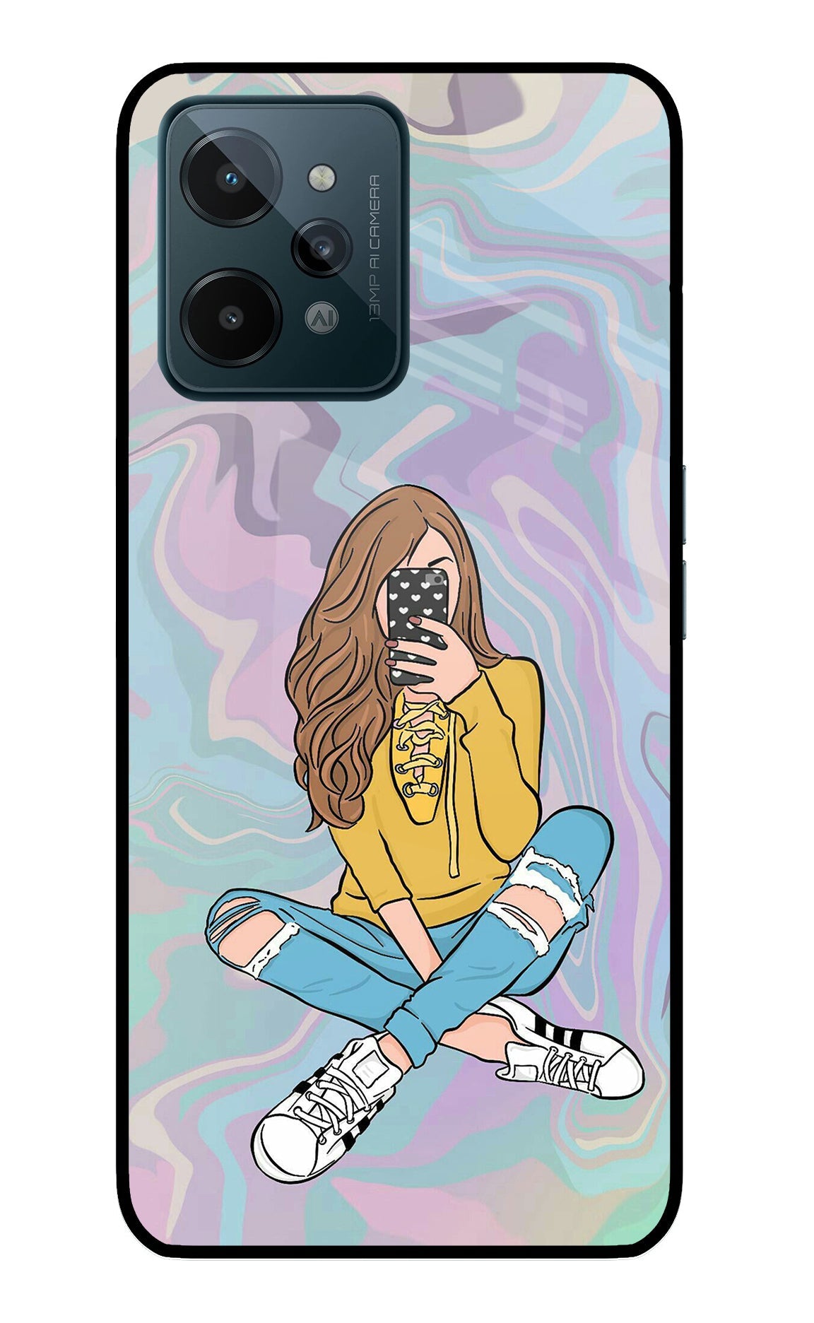 Selfie Girl Realme C31 Glass Case