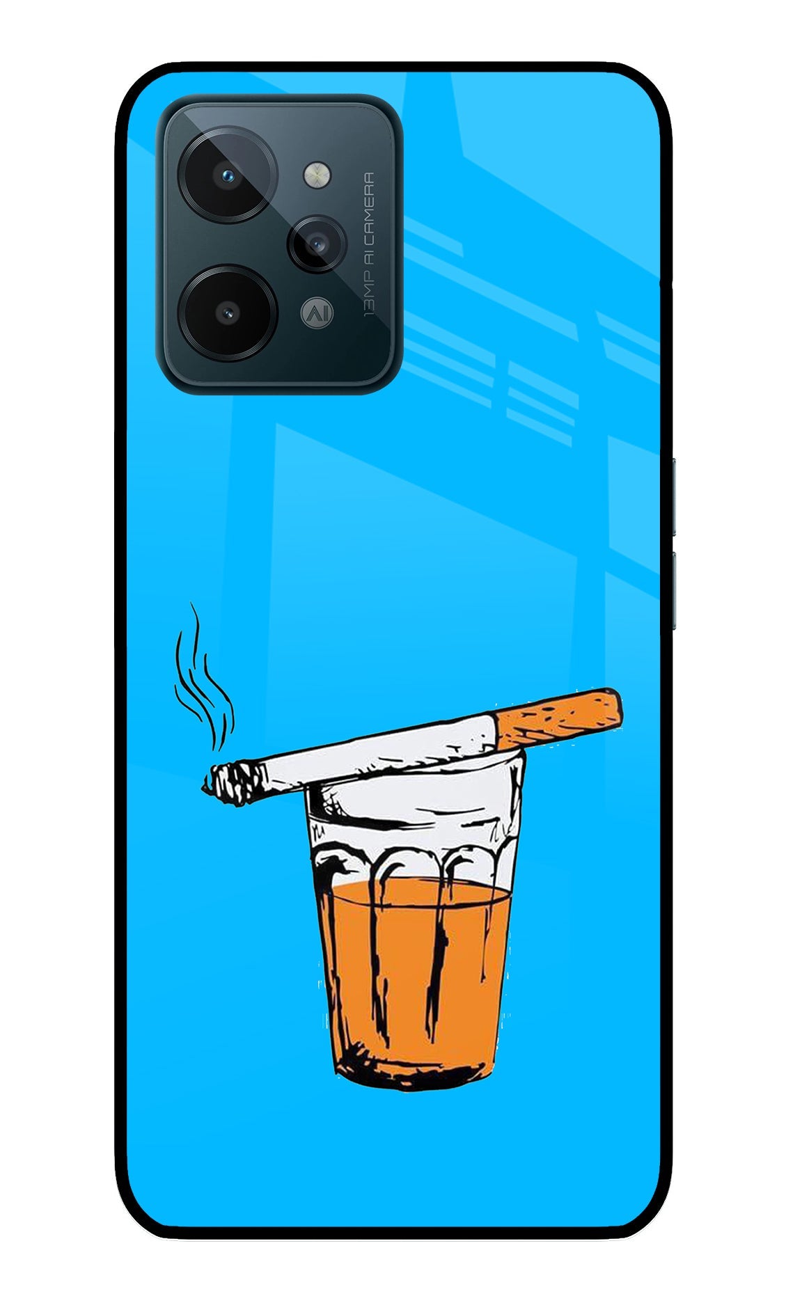 Chai Sutta Realme C31 Glass Case