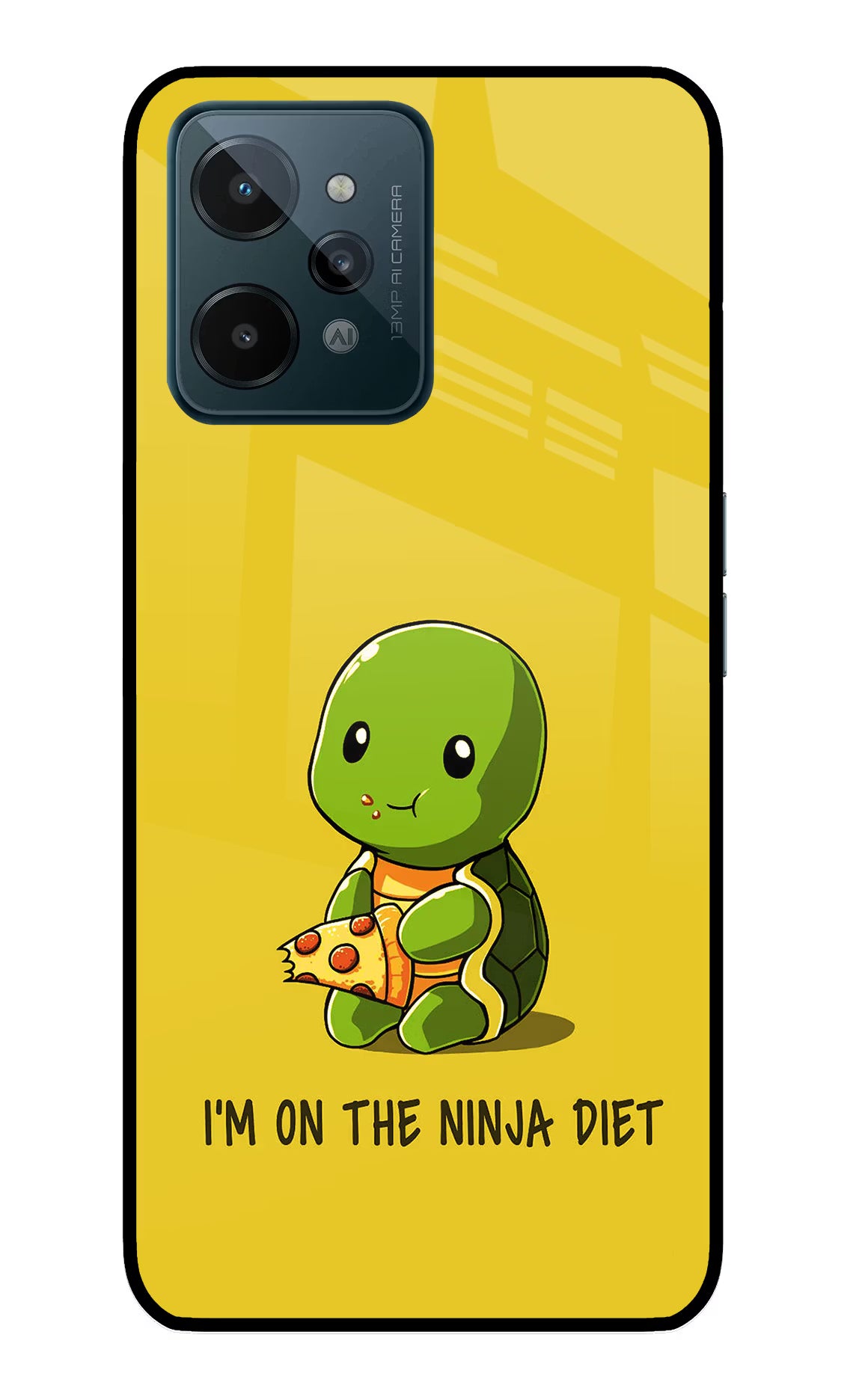 I'm on Ninja Diet Realme C31 Glass Case Back Cover by Casekaro