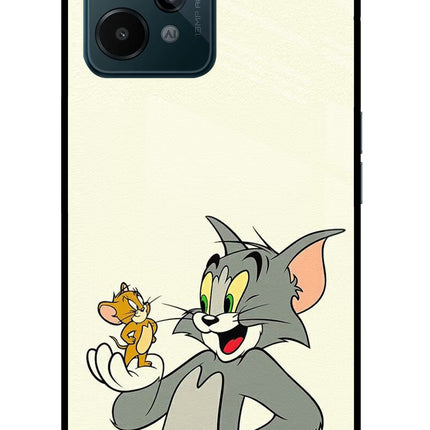 Tom & Jerry Realme C31 Glass Case Back Cover by Casekaro