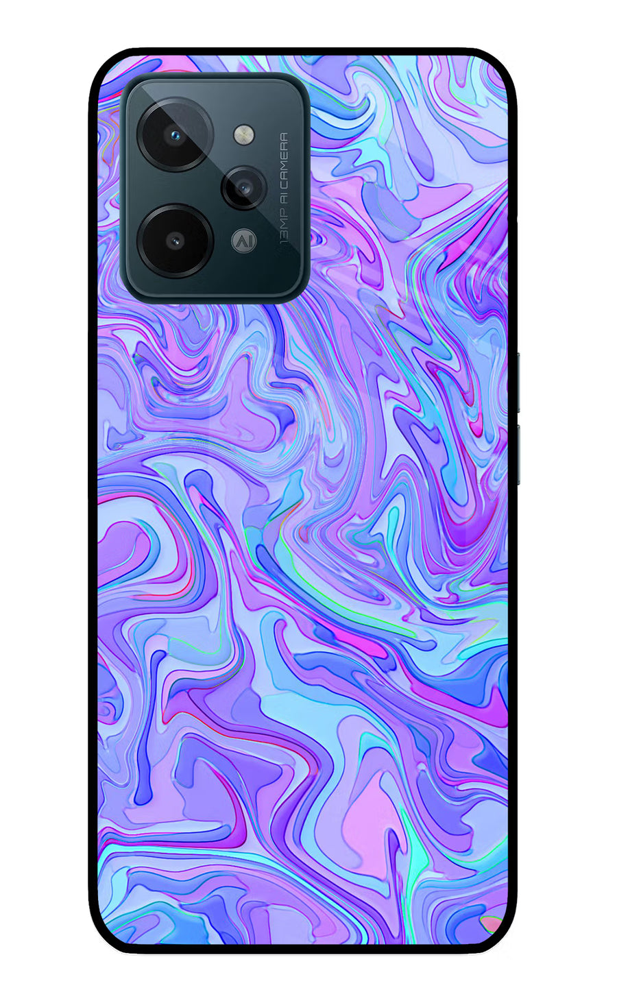 Glitter Realme C31 Back Cover, Glass case