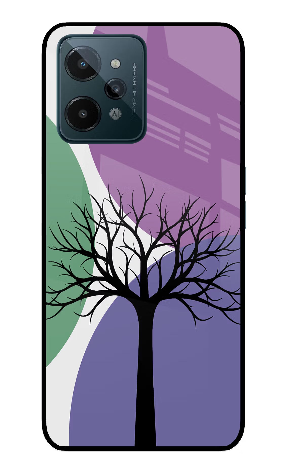 Tree Art Realme C31 Glass Case Back Cover by Casekaro