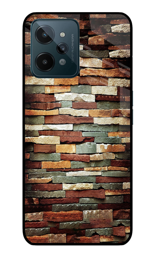 Bricks Pattern Realme C31 Glass Case