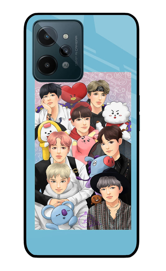 BTS with animals Realme C31 Glass Case