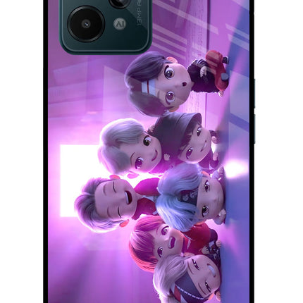 BTS Chibi Realme C31 Glass Case
