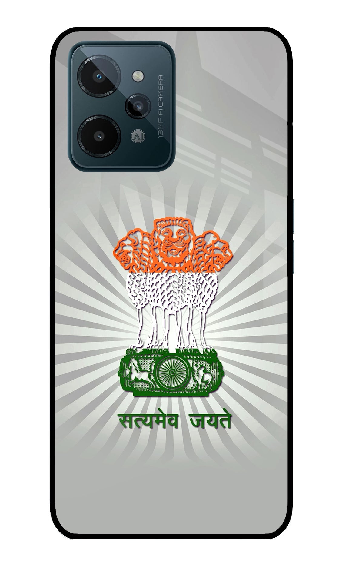 Satyamev Jayate Art Realme C31 Glass Case