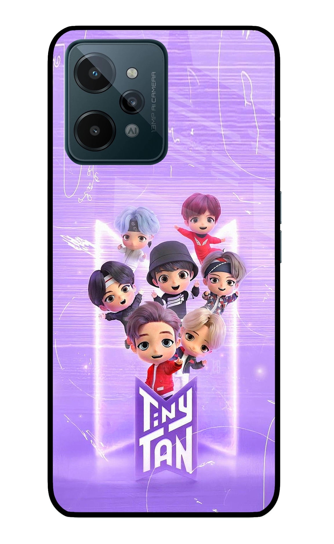 BTS Tiny Tan Realme C31 Glass Case