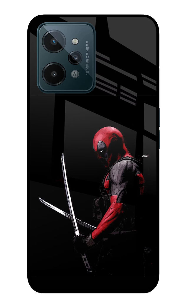 Deadpool Realme C31 Glass Case Back Cover by Casekaro