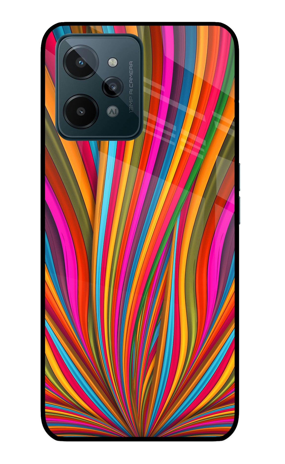 Trippy Wavy Realme C31 Glass Case