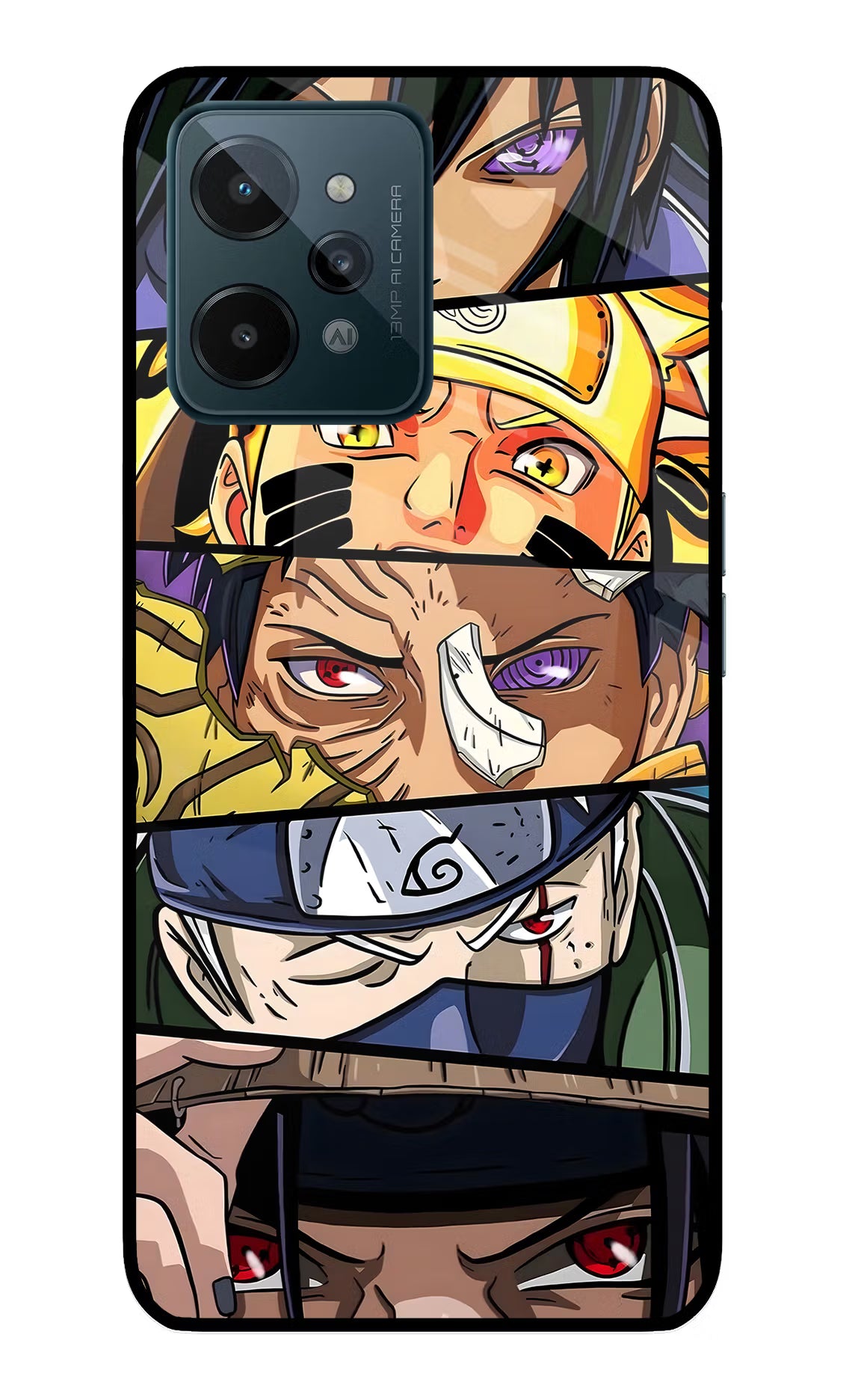 Naruto Character Realme C31 Glass Case Back Cover by Casekaro
