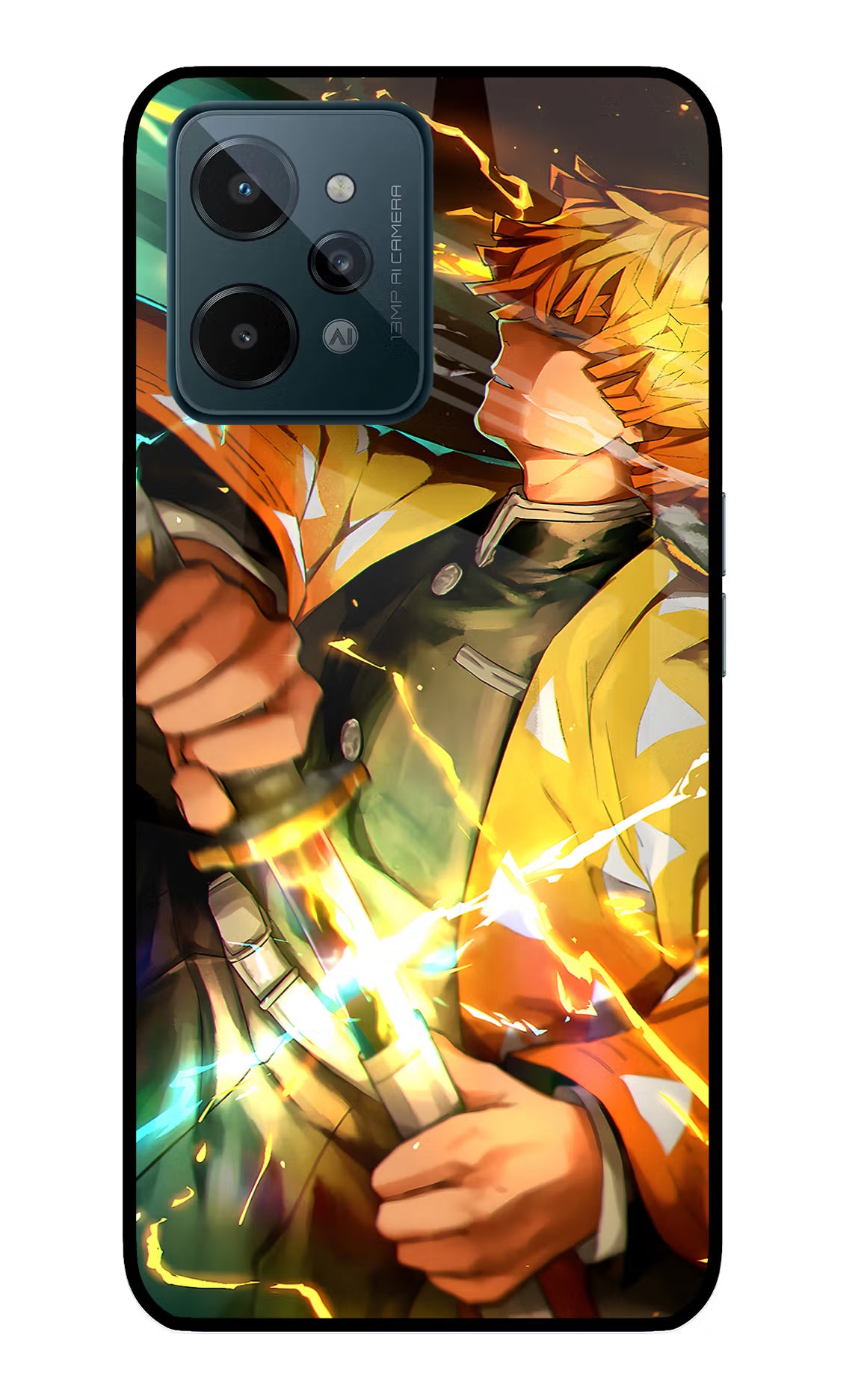 Demon Slayer Realme C31 Glass Case Back Cover by Casekaro