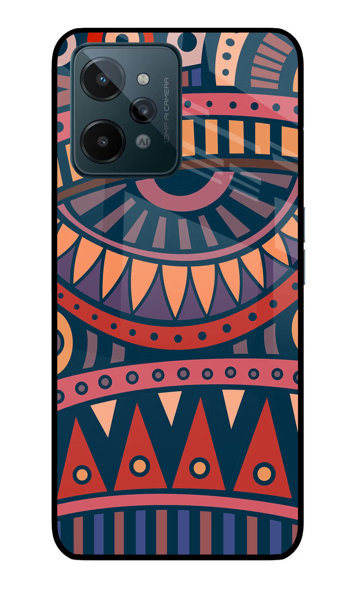 African Culture Design Realme C31 Glass Case Back Cover by Casekaro