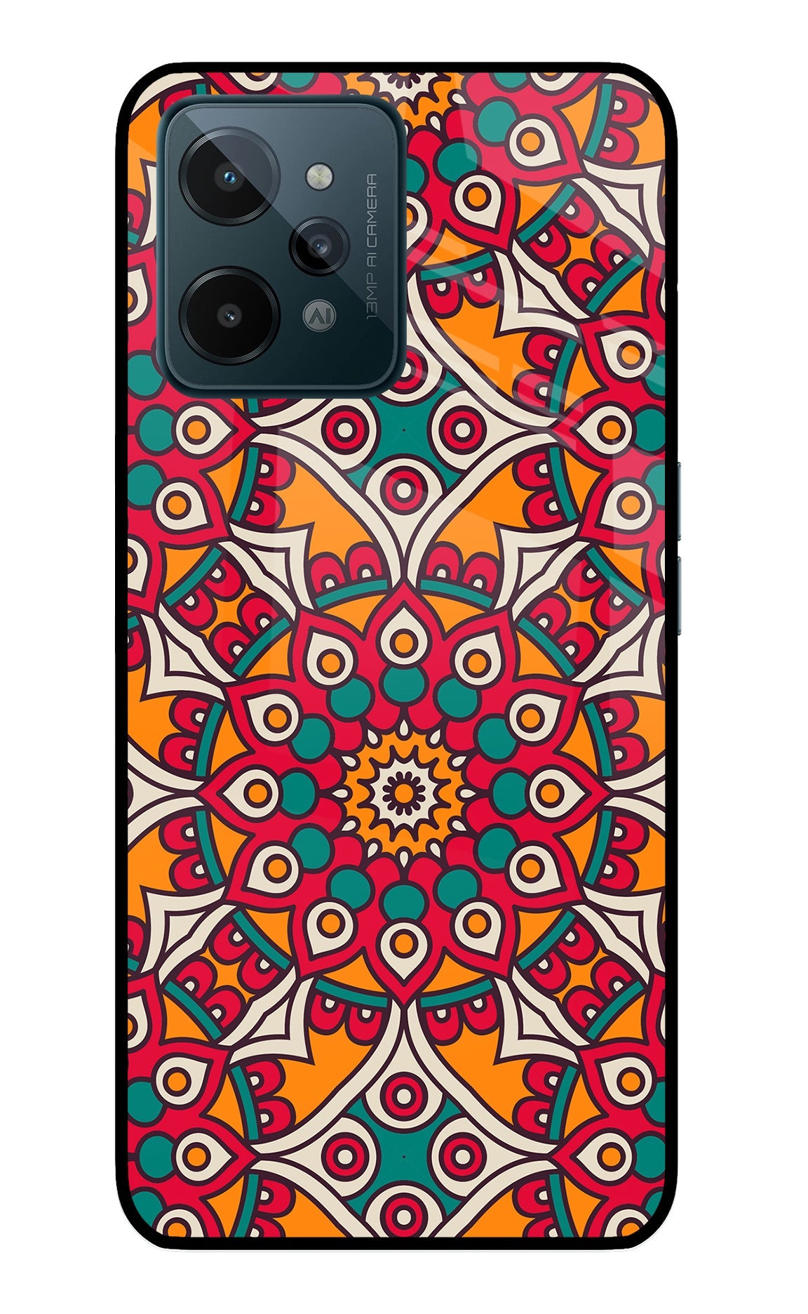 Mandala Art Realme C31 Glass Case