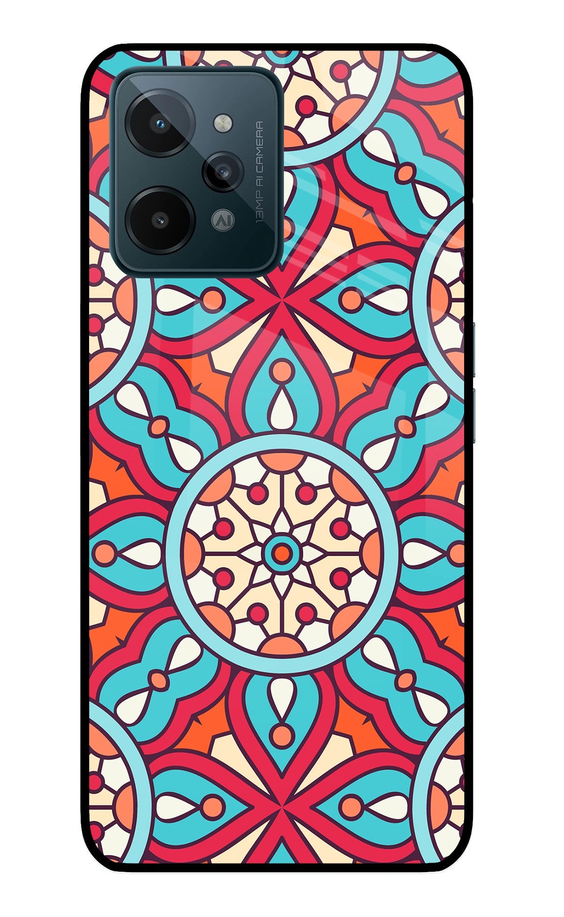 Mandala Geometric Realme C31 Glass Case