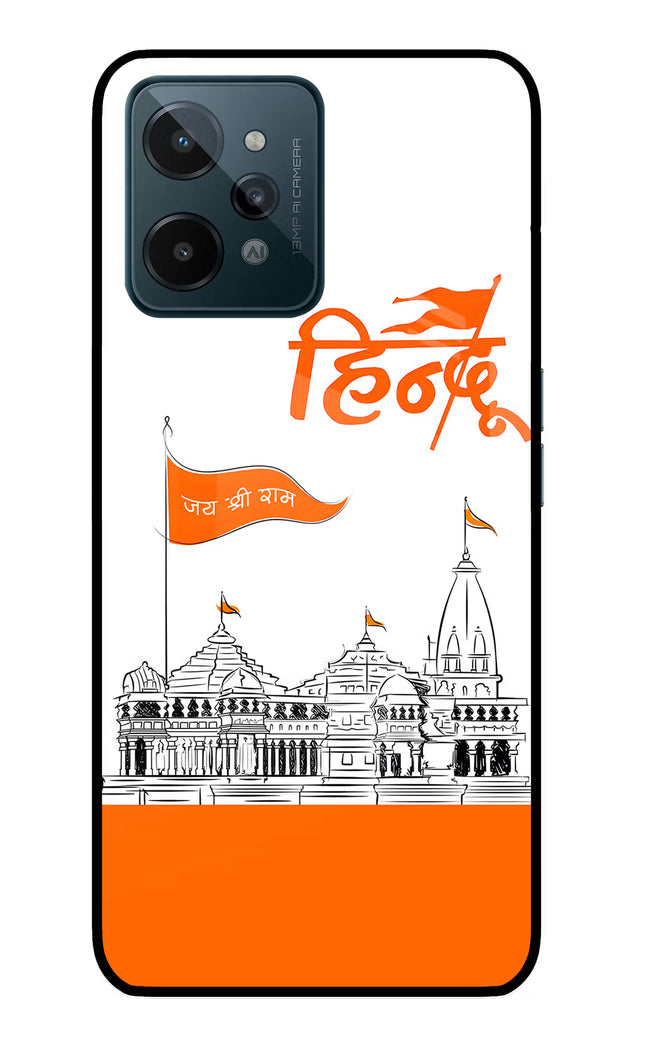 Jai Shree Ram Hindu Realme C31 Glass Case Back Cover by Casekaro