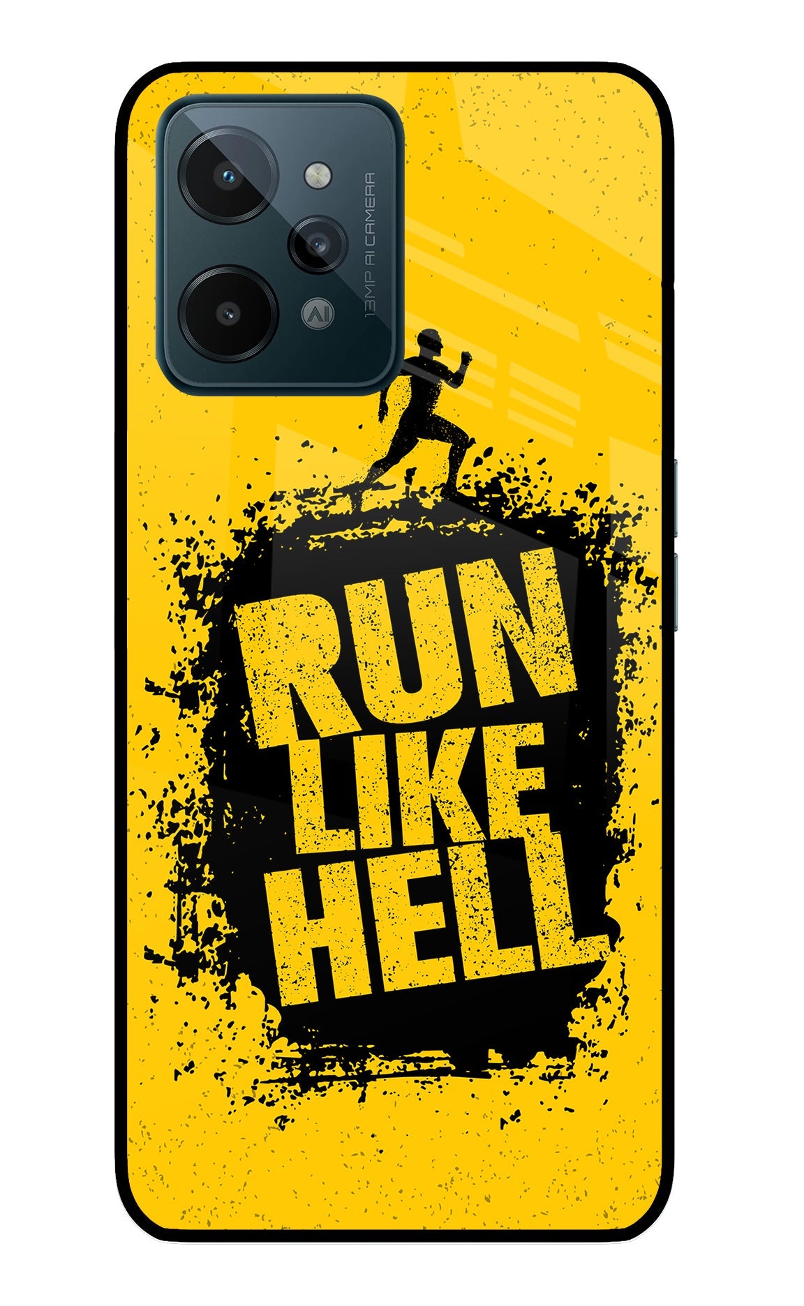 Run Like Hell Realme C31 Glass Case