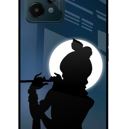Shri Krishna Silhouette Realme C31 Glass Case Back Cover by Casekaro