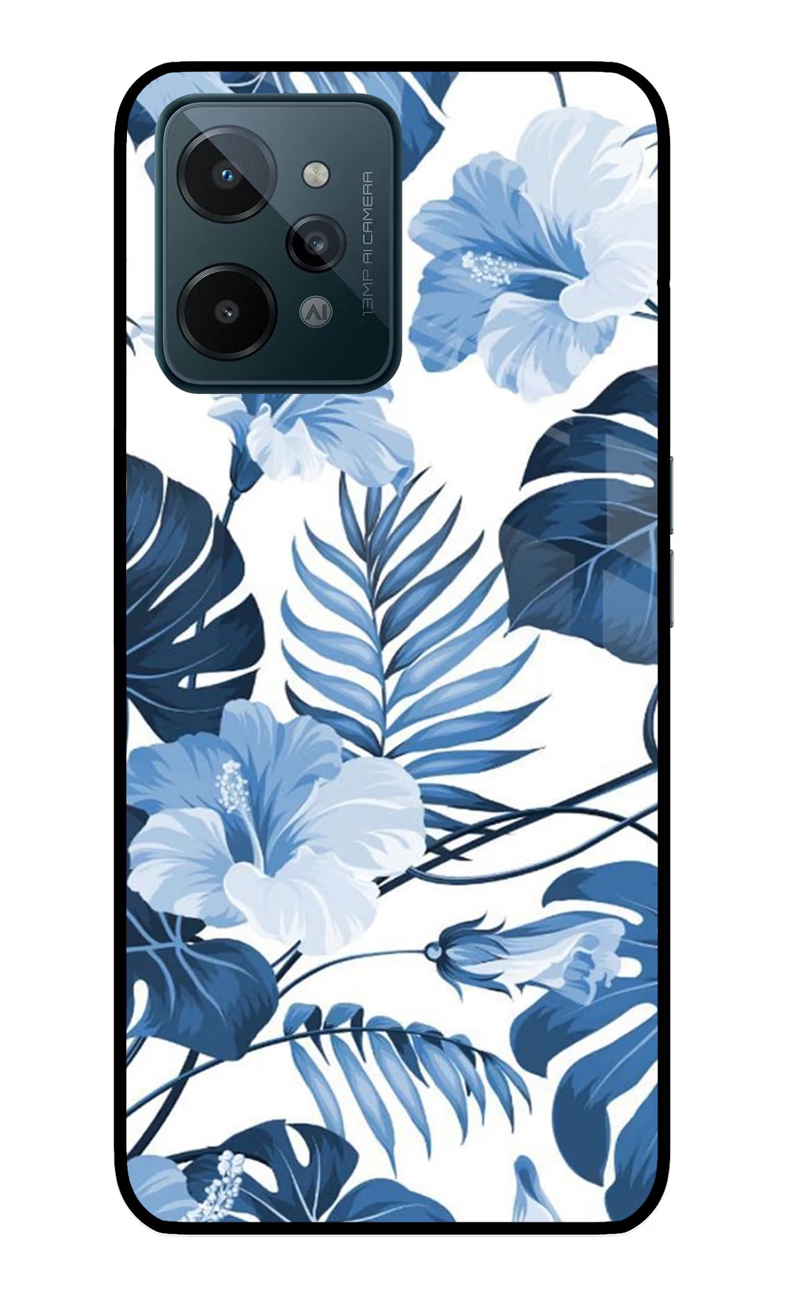 Fabric Art Realme C31 Glass Case Back Cover by Casekaro
