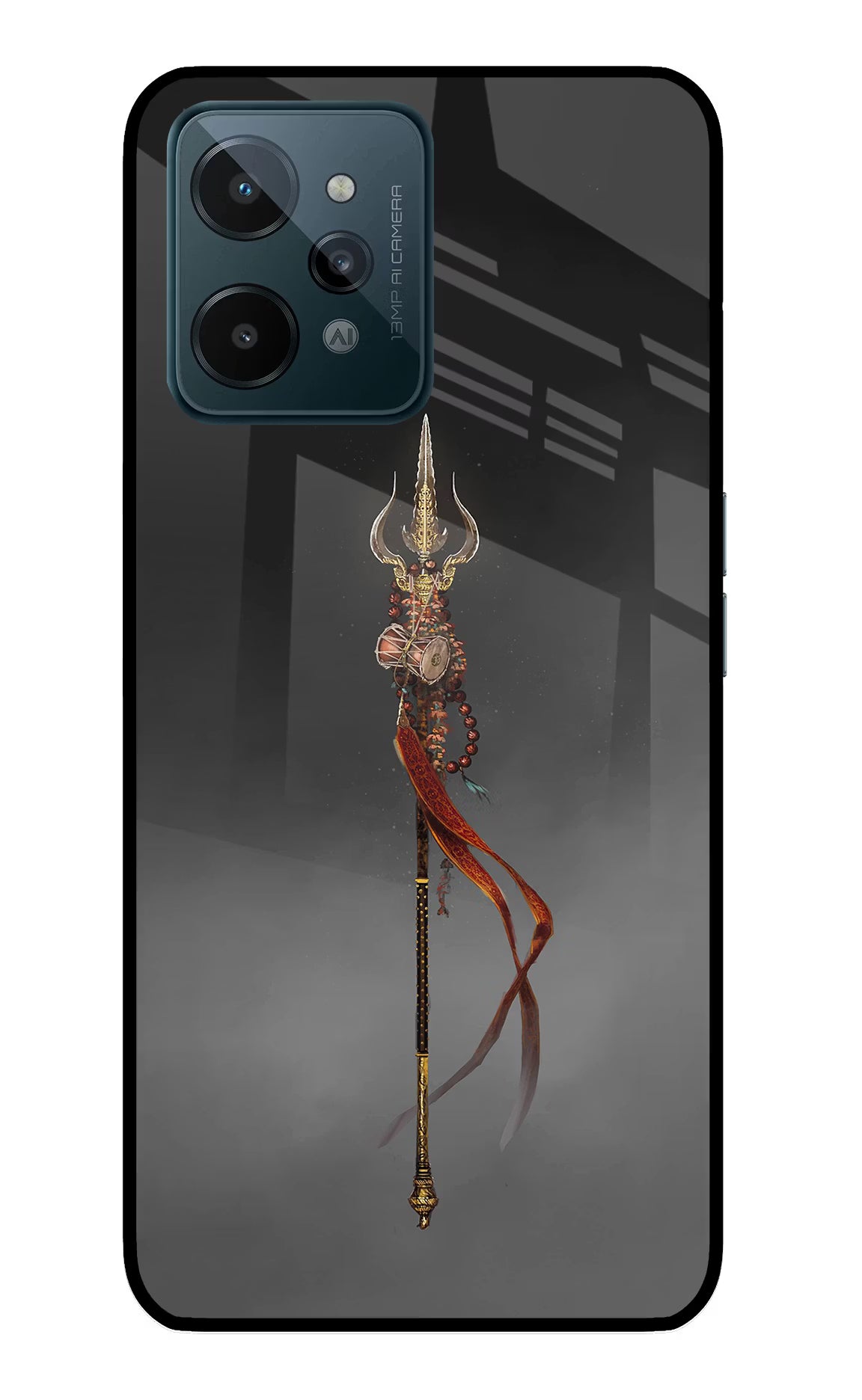 Shiv Trishul Realme C31 Glass Case Back Cover by Casekaro