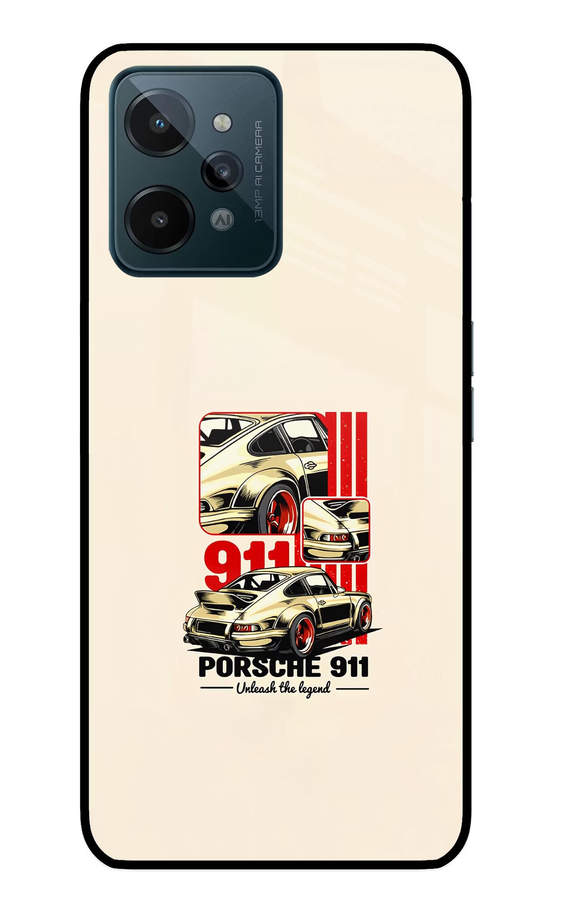 Classic Porsche 911 Realme C31 Glass Case