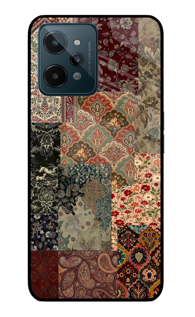 Desi Print Realme C31 Glass Case Back Cover by Casekaro